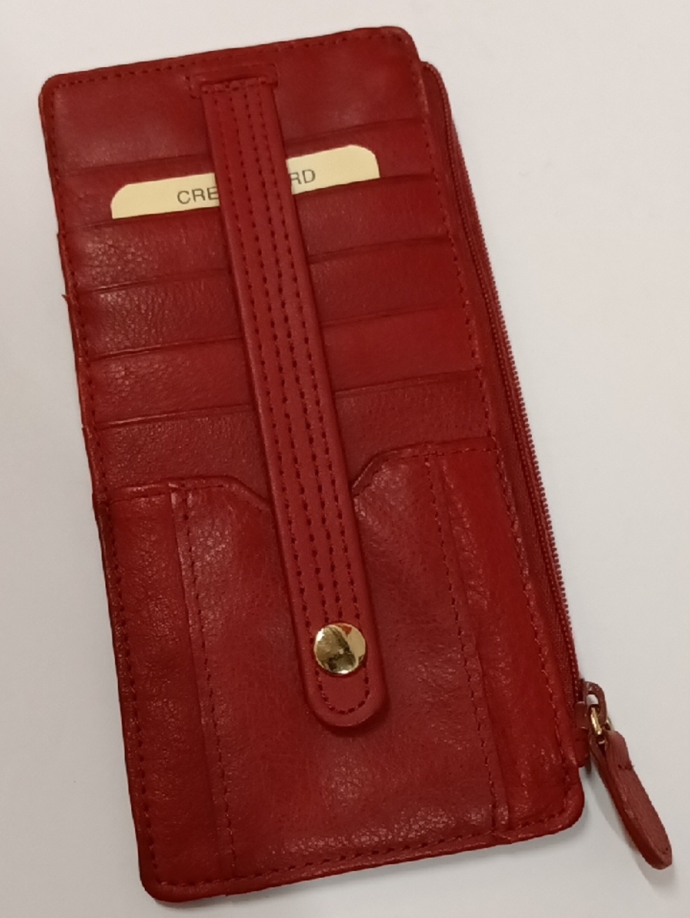 NWT Vintage Rolfs Red Leather Credit Card Wallet